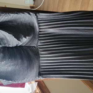 Elegant Black Pleated Dress